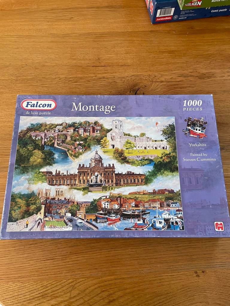 Puzzel Falcon. 1000 stukjes. Yorkshire. Luxe puzzel, Ophalen of Verzenden, 500 t/m 1500 stukjes, Zo goed als nieuw
