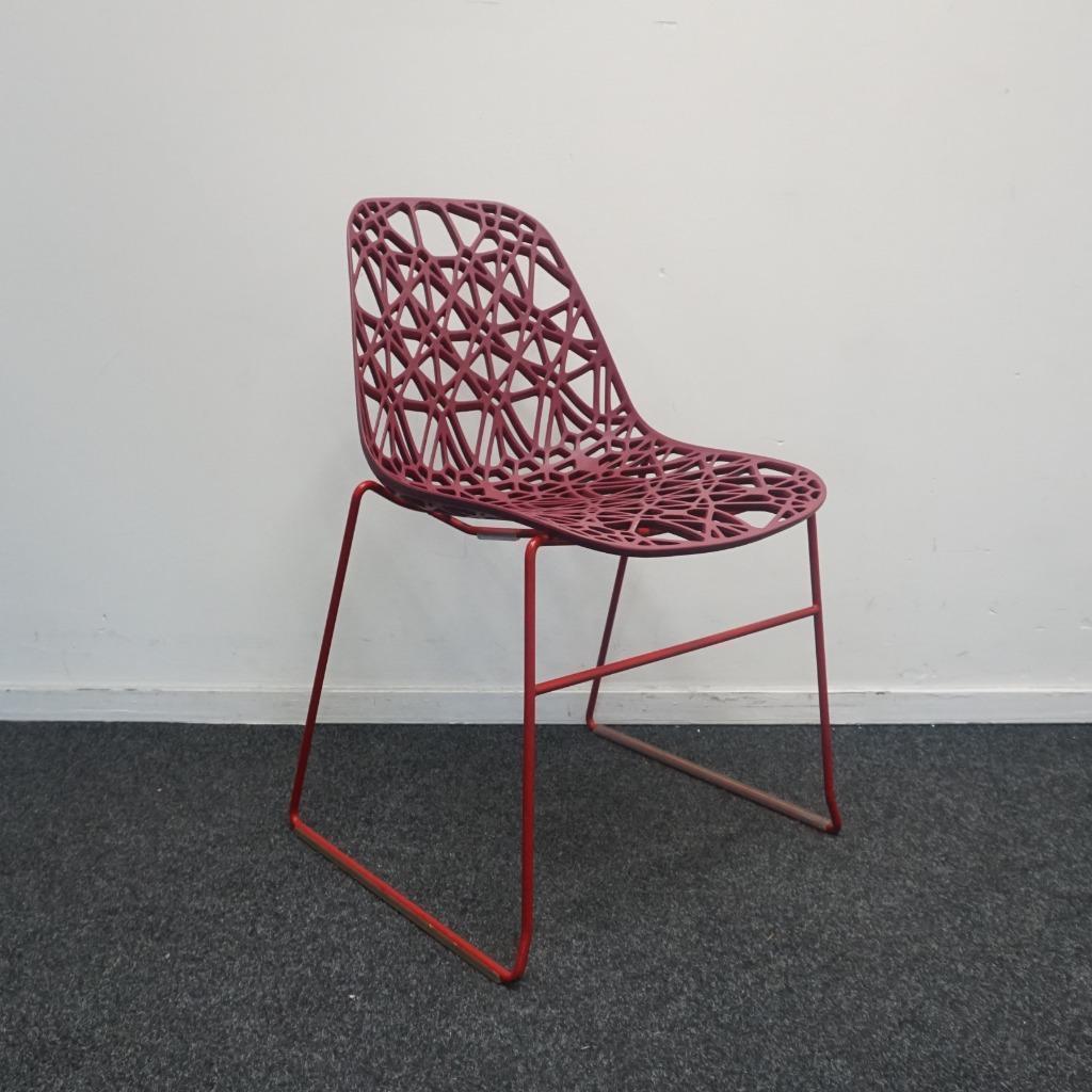 Crassevig Nett Kantinestoelen|  | Stapelbaar | Bordeaux Rood, Huis en Inrichting, Stoelen, Gebruikt, -, -, Ophalen of Verzenden