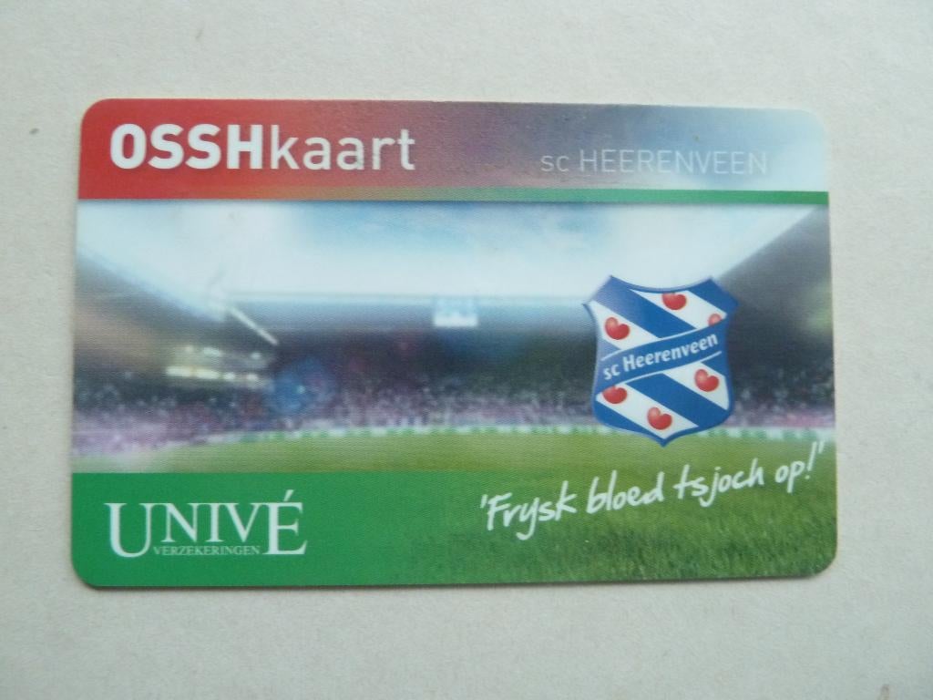 OSSH - Kaart  Sc Heerenveen 2011 - 2016  Paarse achterkant, Ophalen of Verzenden, Gebruikt, Overige binnenlandse clubs, Overige typen