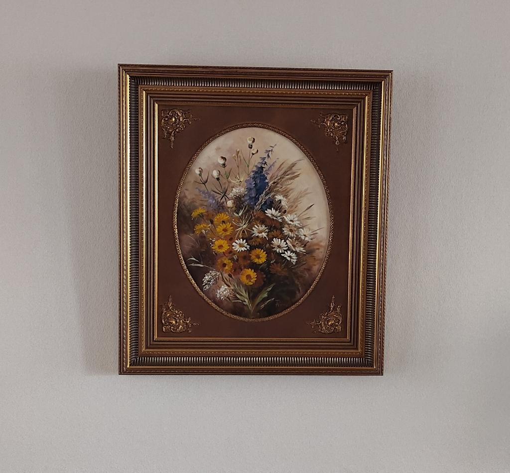 Schilderij korenbloemen, Ophalen