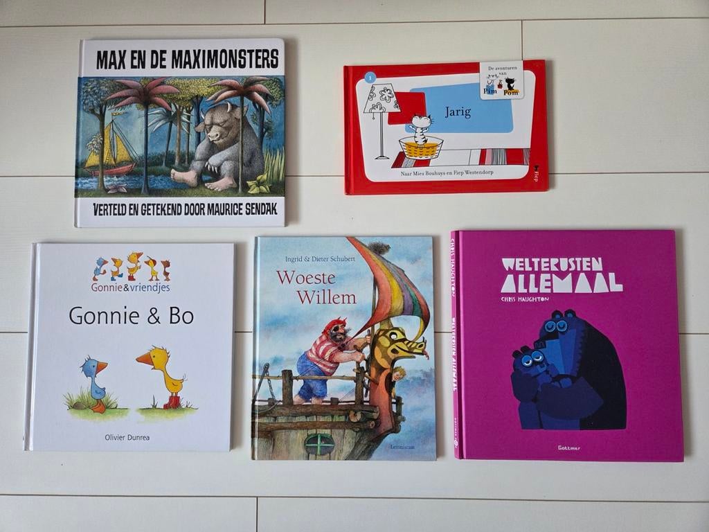 5 prentenboeken - o.a. Pim & Pom, Welterusten allemaal, ..., Boeken, Ophalen of Verzenden, Zo goed als nieuw, Diverse auteurs