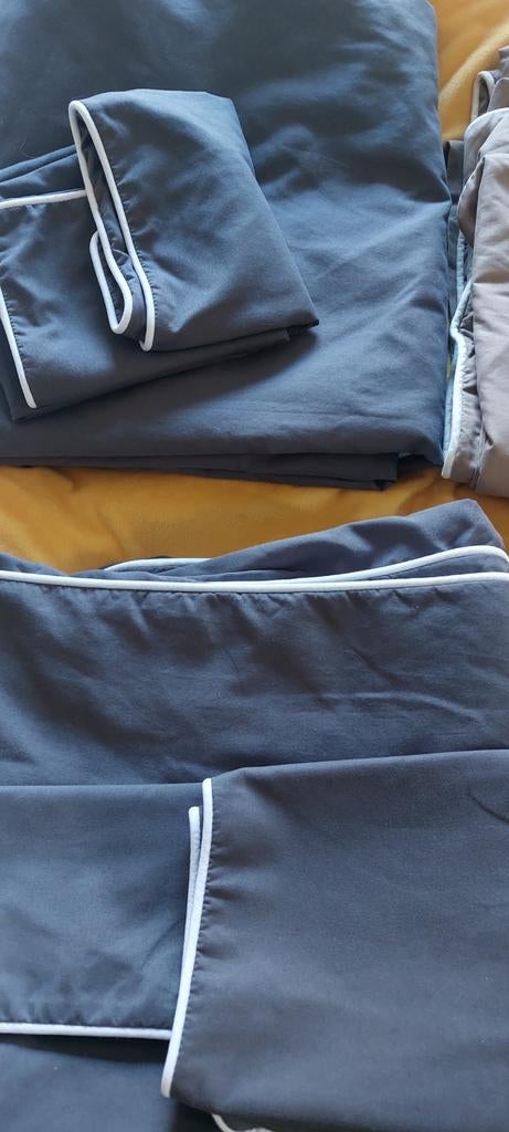 Optidee Dekbedovertrekken met kussenslopen - Zwart & Bruin, Ophalen of Verzenden, Gebruikt, Dekbedovertrek