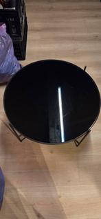 Zwarte glazen salontafel Zuiver - Enkele krasjes, Ophalen, Gebruikt, Rond, Glas