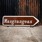 XL Oud Frans Emaille Bord MASGRANGEAS Frankrijk 1976 Vintage, Ophalen of Verzenden