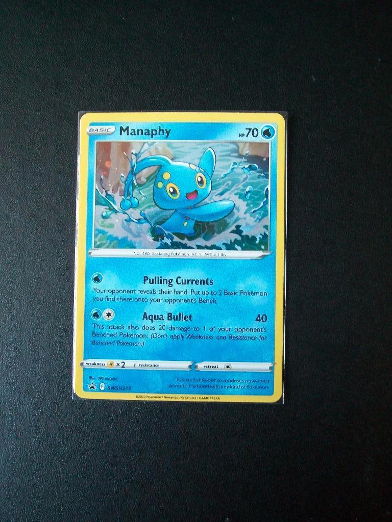 8950: Nieuwe Pokemon Kaart holo rare MANAPHY hp70 (SWS/H275), Verzenden, Nieuw, Losse kaart, Foil
