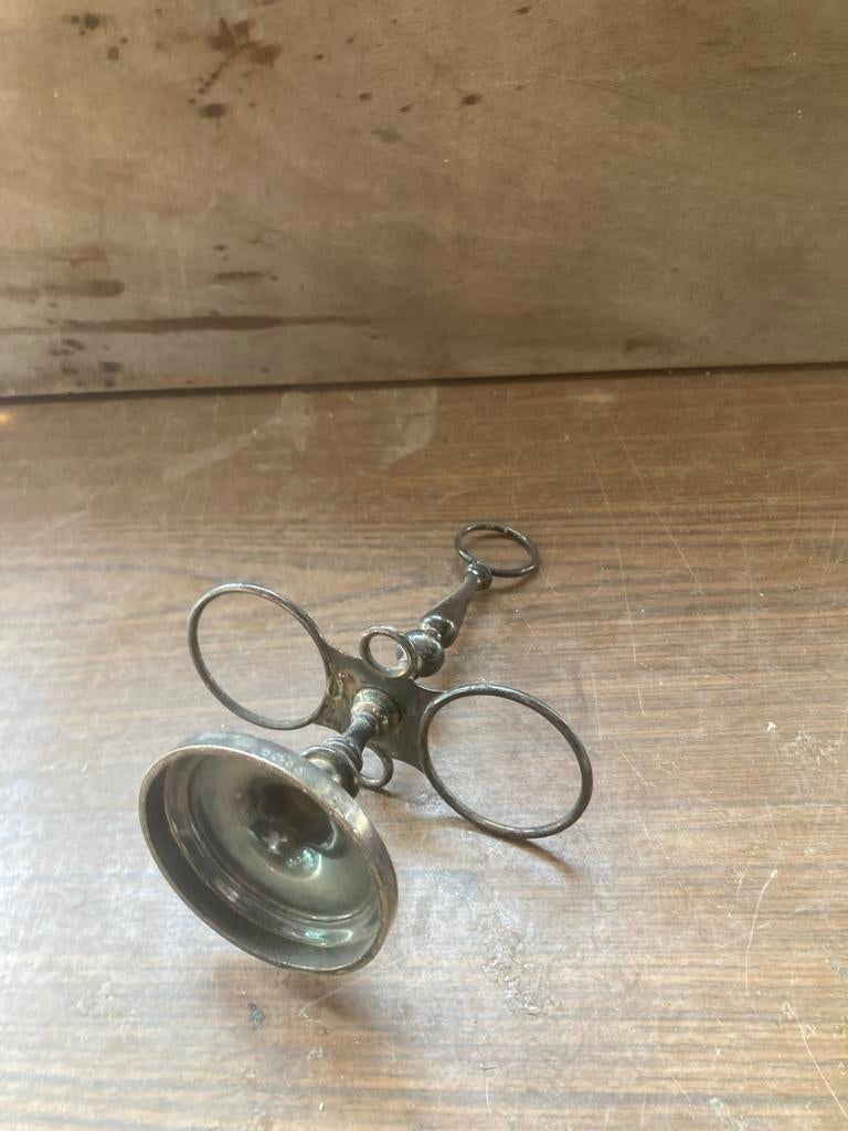 Antieke verzilverde houder voor olie en azijn, Antiek en Kunst, Antiek | Overige Antiek, Ophalen of Verzenden
