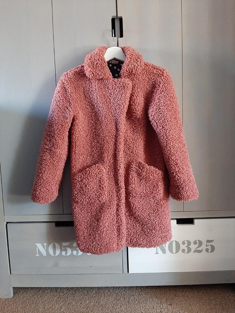 Hema roze teddyjas jas maat 146/152., Meisje, Ophalen of Verzenden, Zo goed als nieuw, Hema