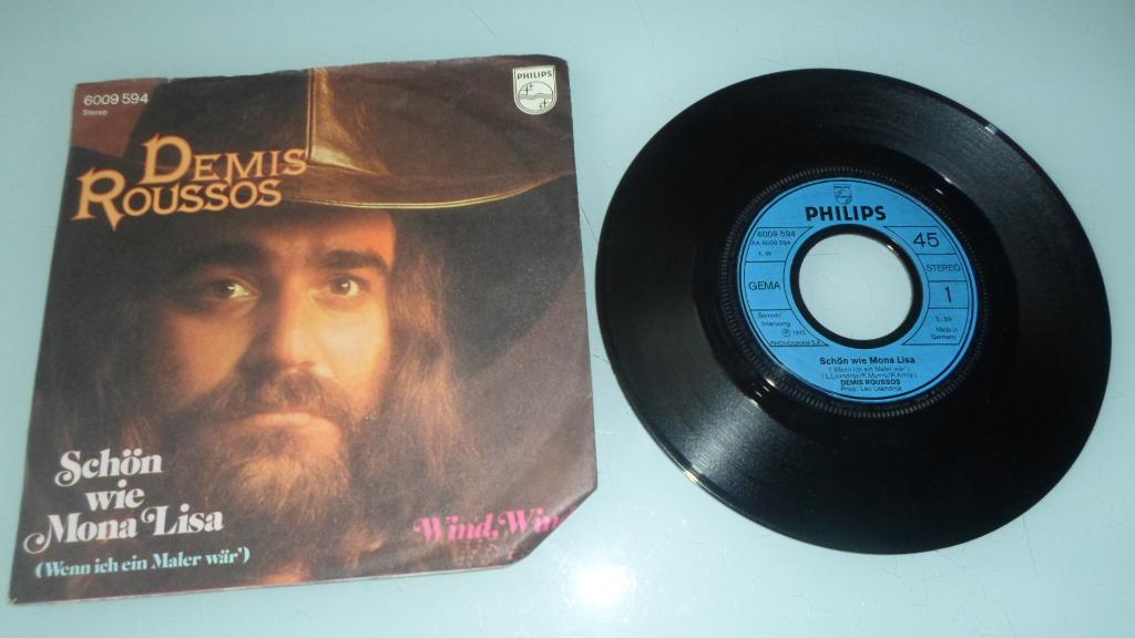 Demis Roussos Schön, wie Mona Lisa, Gebruikt, Single, Ophalen of Verzenden, 1970 - 1979