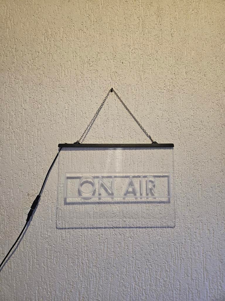 Neon LED 'ON AIR' Lichtbord - Blauw, Ophalen of Verzenden, Gebruikt, Modern, Neon, Studio
