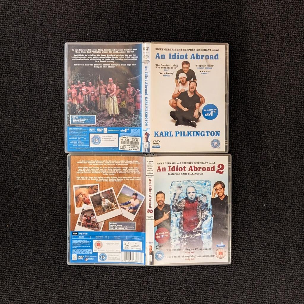An Idiot Abroad Seiz. 1 & 2  (2010-2011), DVD, UK Import NNO, Alle leeftijden, Ophalen of Verzenden, Zo goed als nieuw