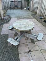 Ronde picknicktafel, Rond, Zo goed als nieuw, Hout, Ophalen