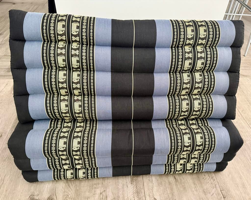 Kapok Thais Kussen XXL - Blauw/Olifant, Ophalen, Nieuw, Blauw, Overige typen