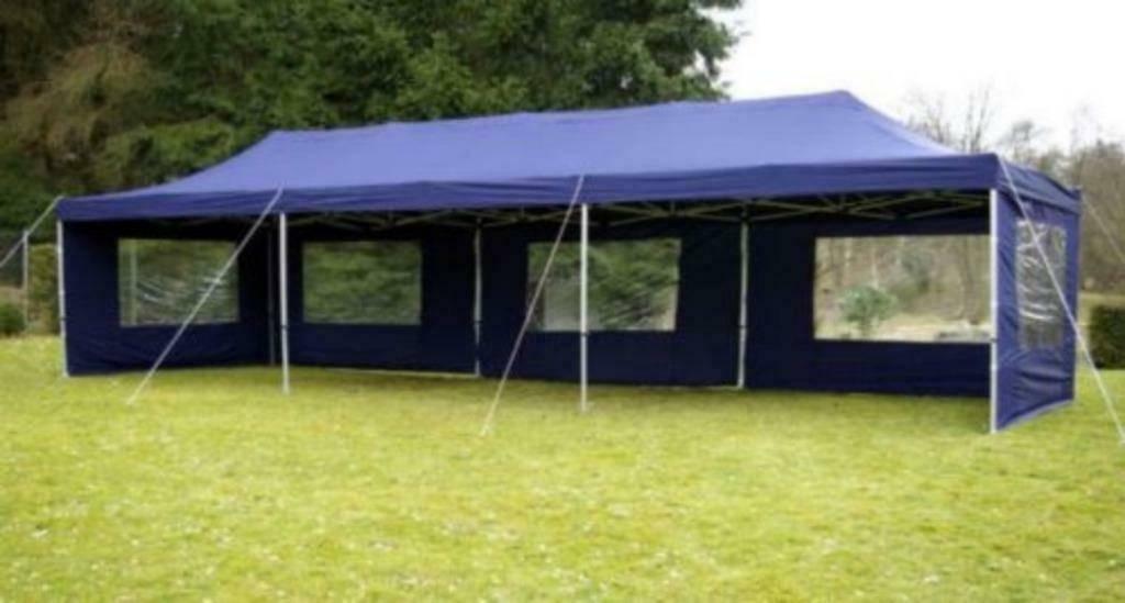 Profi Easy-Up Vouwpaviljoen/Vouwtent/Partytent 3x9m Blauw, Ophalen of Verzenden, Nieuw, 8 meter of meer, Opvouwbaar