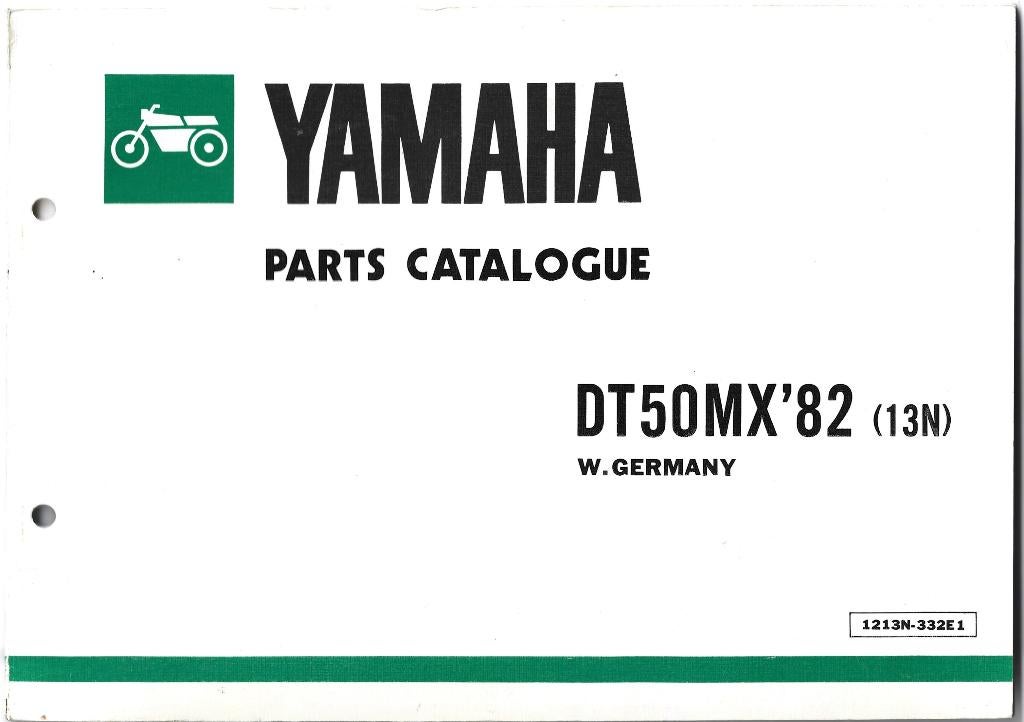 Yamaha DT50 MX 1982 Part List (7982z) bromfiets, Fietsen en Brommers, Handleidingen en Instructieboekjes, Zo goed als nieuw, Ophalen of Verzenden