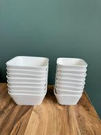 16 Porseleinen Schalen - 2 Maten New Bone China, Porselein of Keramiek, Schaal, Vierkant, Ophalen of Verzenden