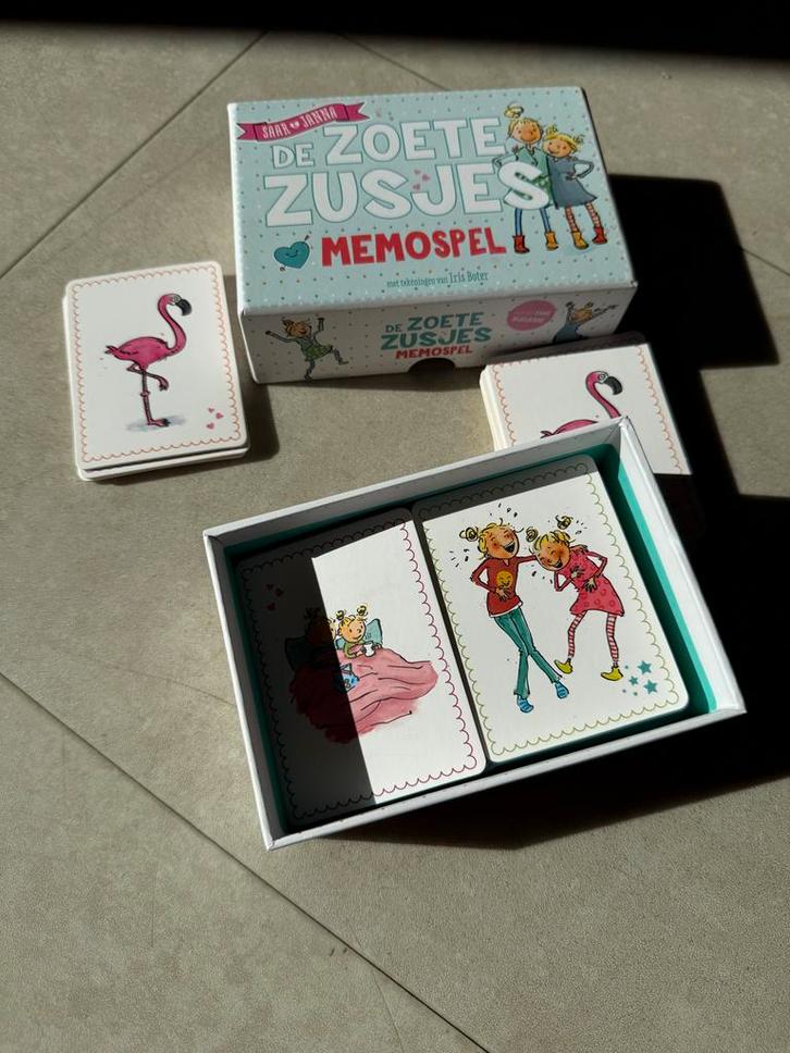 De Zoete Zusjes Memospel - Zo goed als nieuw, Hobby en Vrije tijd, Gezelschapsspellen | Overige, Zo goed als nieuw, Een of twee spelers