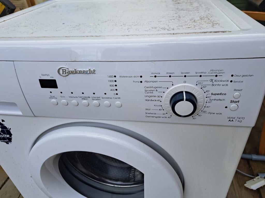 Bauknecht WA 74/0 Wasmachine - 7 kg, Witgoed en Apparatuur, Ophalen, Gebruikt, Wolwasprogramma, Voorlader