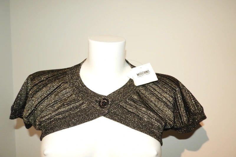 Moschino CheapandChic goud zwart vest bolero Nieuw S, Overige kleuren, Verzenden, Nieuw, Moschino