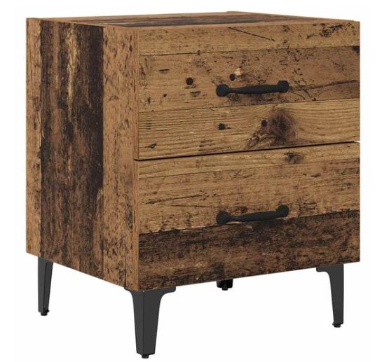 2 houten nachtkastjes, Ophalen, Minder dan 45 cm, Nieuw, Minder dan 55 cm