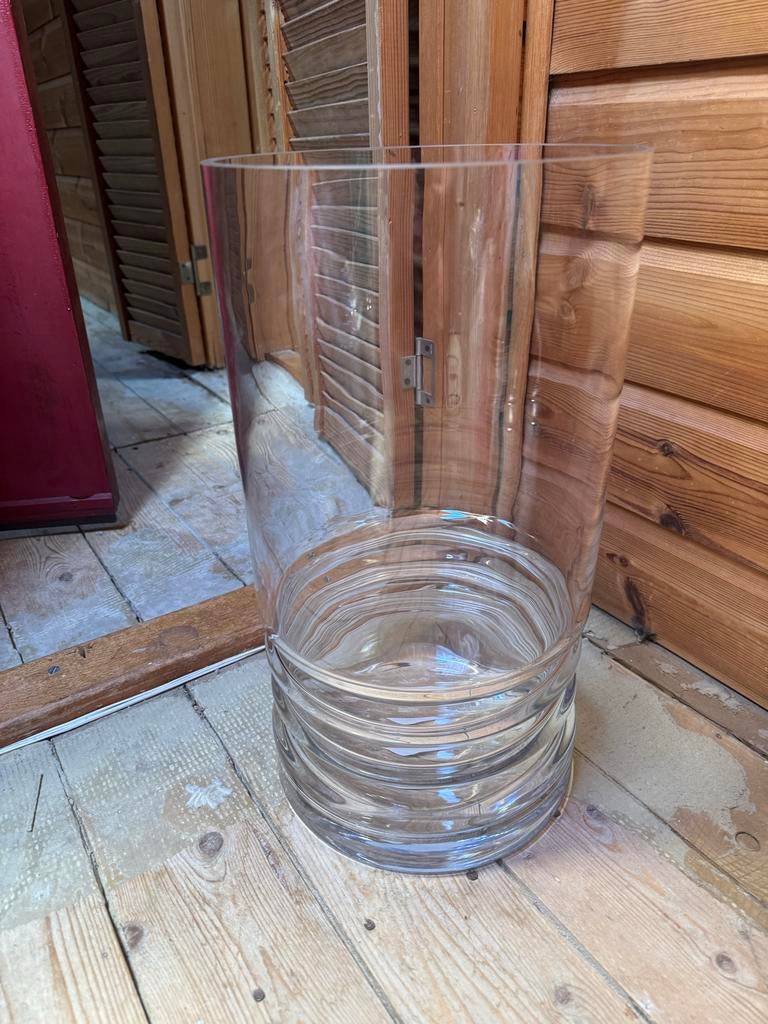 3 glazen vazen met bloemstuk - 40, 50, 55.5 cm, Huis en Inrichting, Ophalen, Overige kleuren, 50 tot 75 cm, Glas