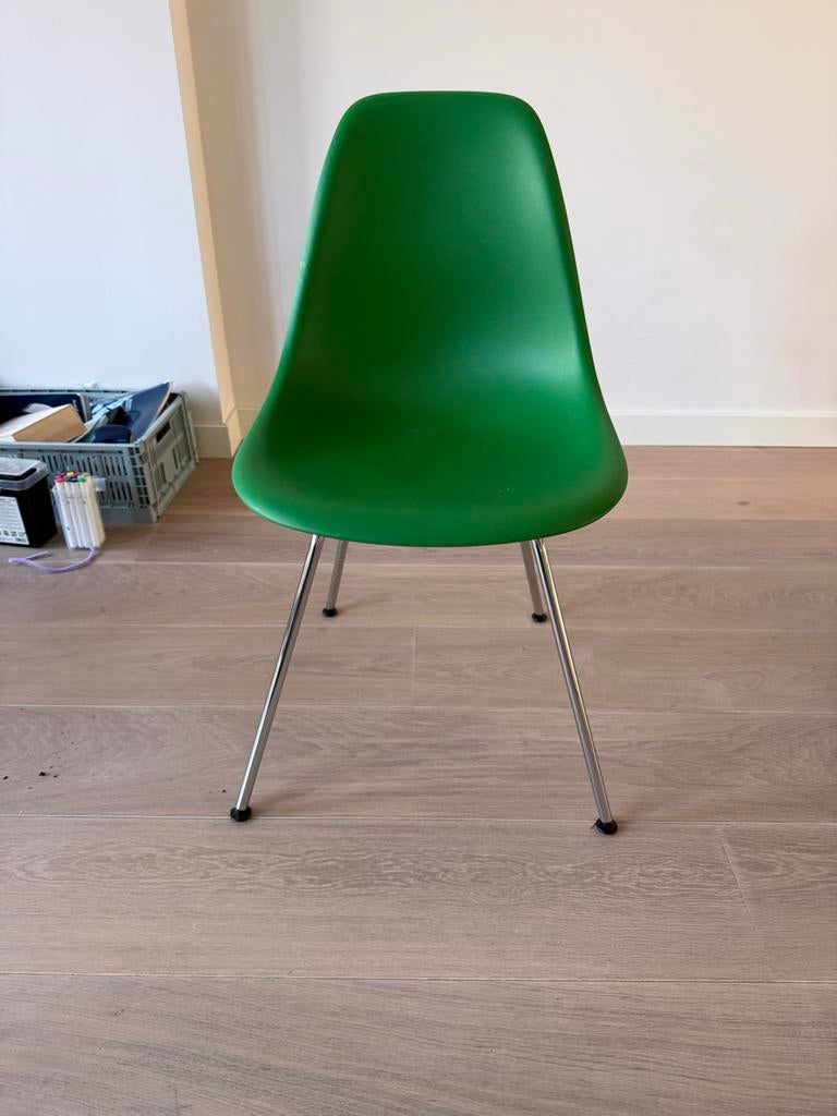 Vitra Eames DSR Plastic Chair groen, Huis en Inrichting, Stoelen, Ophalen, Kunststof, Gebruikt, Overige kleuren