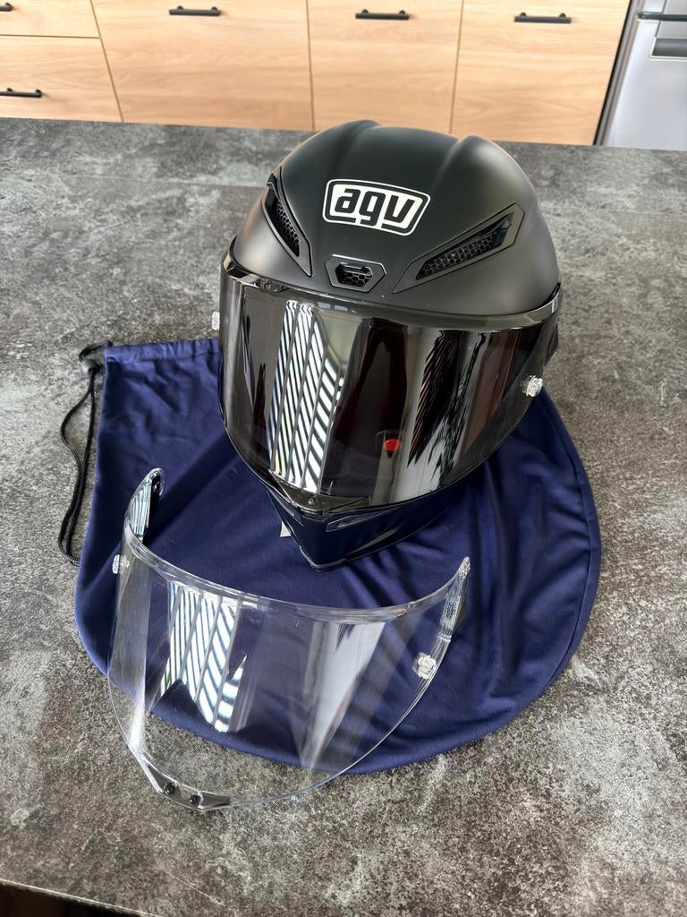 AGV Corsa motorhelm maat MS zo goed als nieuw + extra vizier, Motoren, Kleding | Motorhelmen, Ophalen, M, Tweedehands, Integraalhelm