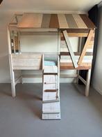 Kinderbed boomhut / huisbed met klimhelling – inc. matras, Ophalen of Verzenden, Zo goed als nieuw, Hoogslaper
