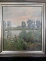 Schilderij: Hollands Landschap met Water en Bomen, Ophalen