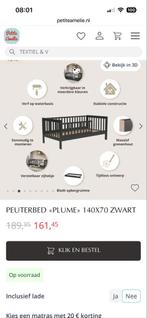 Petitie Amélie peuterbed 140x70 - stevig!, Ophalen, 70 tot 85 cm, 140 tot 160 cm, Zo goed als nieuw