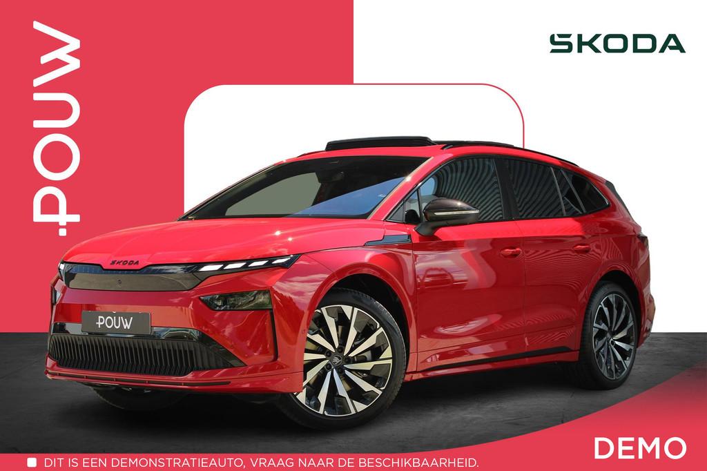 Skoda Enyaq 85 286pk Sportline | 21" Velgen | Panoramadak, Auto's, Skoda, Automaat, 12 maanden, Zwart, 2041 kg