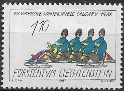 Liechtenstein 1987 mi.936 sport OLYMPISCHE WINTERSPELEN, Postzegels en Munten, Postzegels | Europa | Overig, Gestempeld, Overige landen