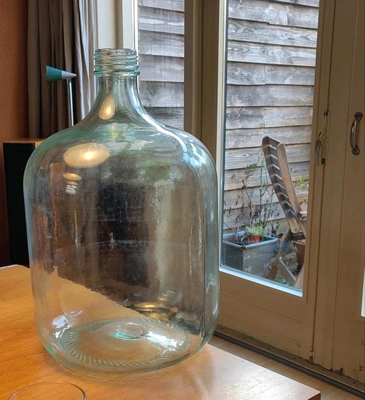 Mandfles,, Huis en Inrichting, Woonaccessoires | Vazen, Zo goed als nieuw, Overige kleuren, 50 tot 75 cm, Glas, Ophalen of Verzenden