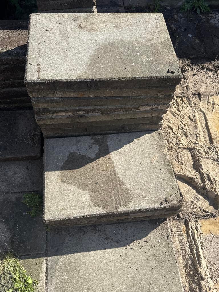 Betonnen terrastegels 60x40, Ophalen, Gebruikt, 5 tot 10 m², Beton