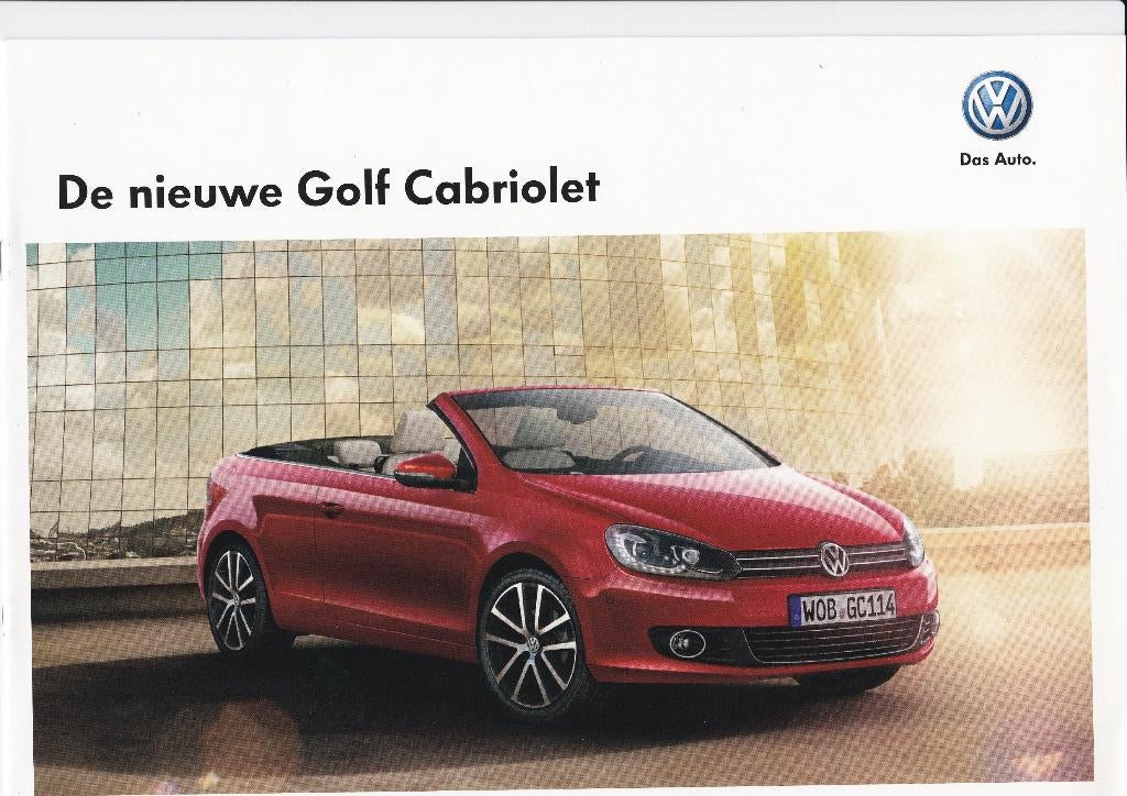 Volkswagen Golf 6 cabrio 2011 folder, Ophalen of Verzenden, Zo goed als nieuw, Volkswagen