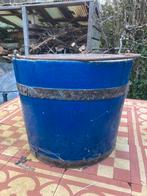 Mooie oude houten emmer, Ophalen, Gebruikt, Rond, Hout