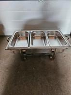 Bain marie met warmtepotjes 3 vaks, Huis en Inrichting, Ophalen