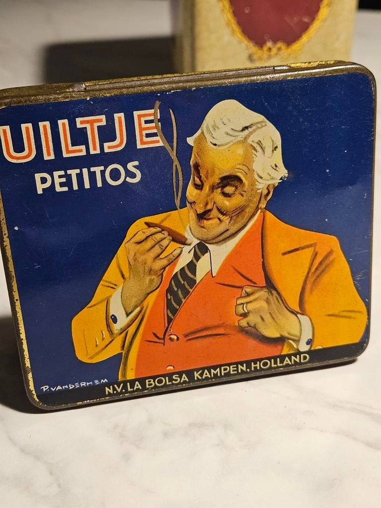Uiltje sigarenblik zeldzaam p. Van der Hem, Verzamelen, Ophalen of Verzenden, Overige