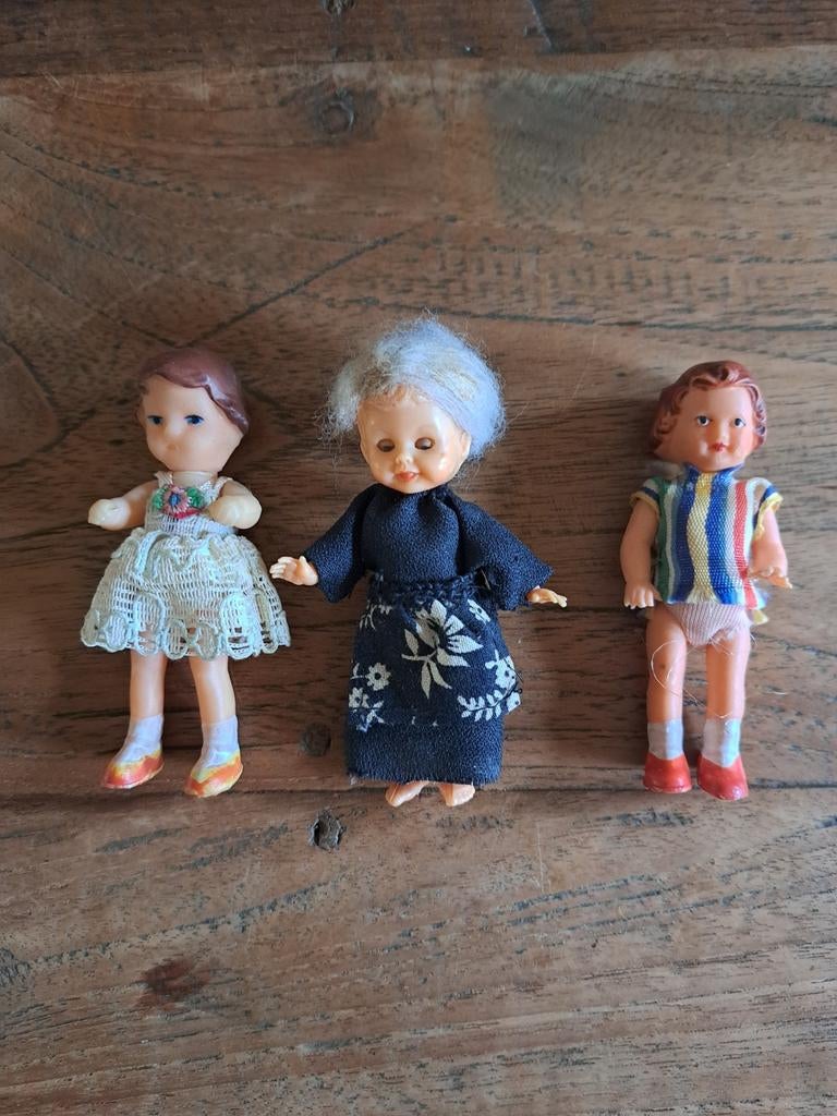 Vintage miniatuur popjes., Ophalen of Verzenden