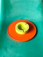 Retro melamine asbak kunststof limoengroen rond, Verzamelen, Ophalen of Verzenden, Huis en Inrichting