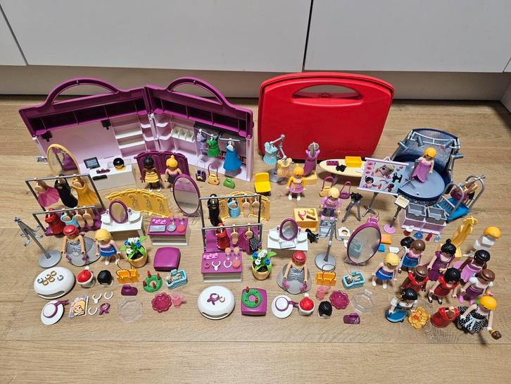 Playmobil grote mode fashion set (fashionshop, podium, meer), Kinderen en Baby's, Speelgoed | Playmobil, Zo goed als nieuw, Los playmobil