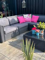 Bois le Duc - zwart-grijze hoekbank 270x270, Gebruikt, Bijzettafel, Ophalen of Verzenden, Loungeset