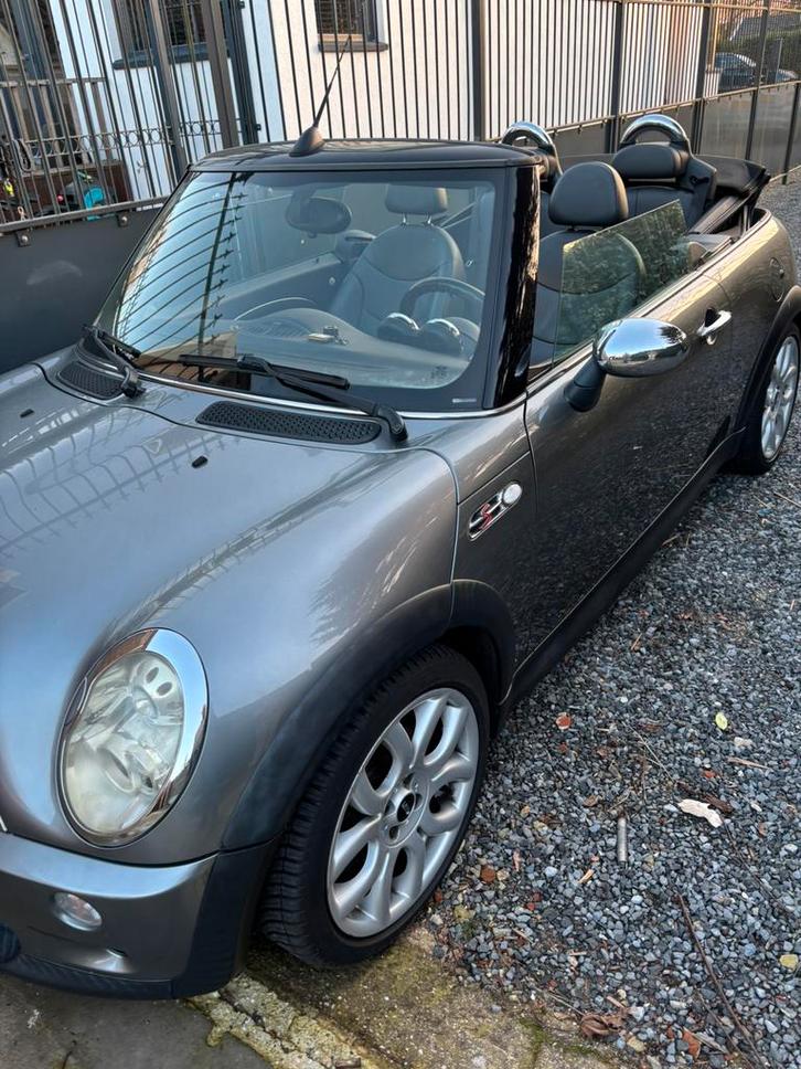Mini 1.6 16V Cooper S Cabrio 2005 Grijs, Auto's, Mini, Particulier, Benzine, G, Cabriolet, Handgeschakeld, Origineel Nederlands