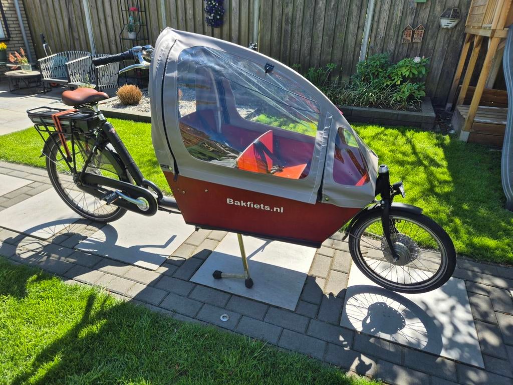 Elektrische Bakfiets NL Cargo Classic Long met huif, Fietsen en Brommers, Fietsen | Bakfietsen, Overige merken, Gebruikt, 3 kinderen