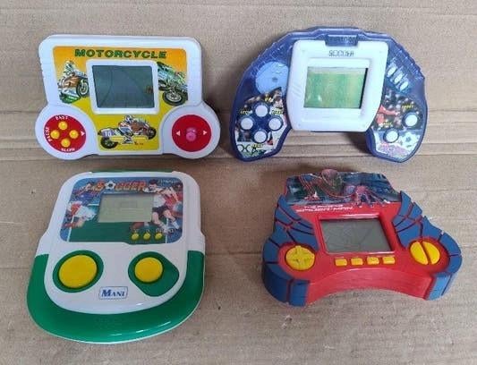 4 Vintage LCD games Spiderman, MGA Soccer, Motorcycle Race, Avontuur en Actie, Gebruikt, 1 speler, Ophalen of Verzenden