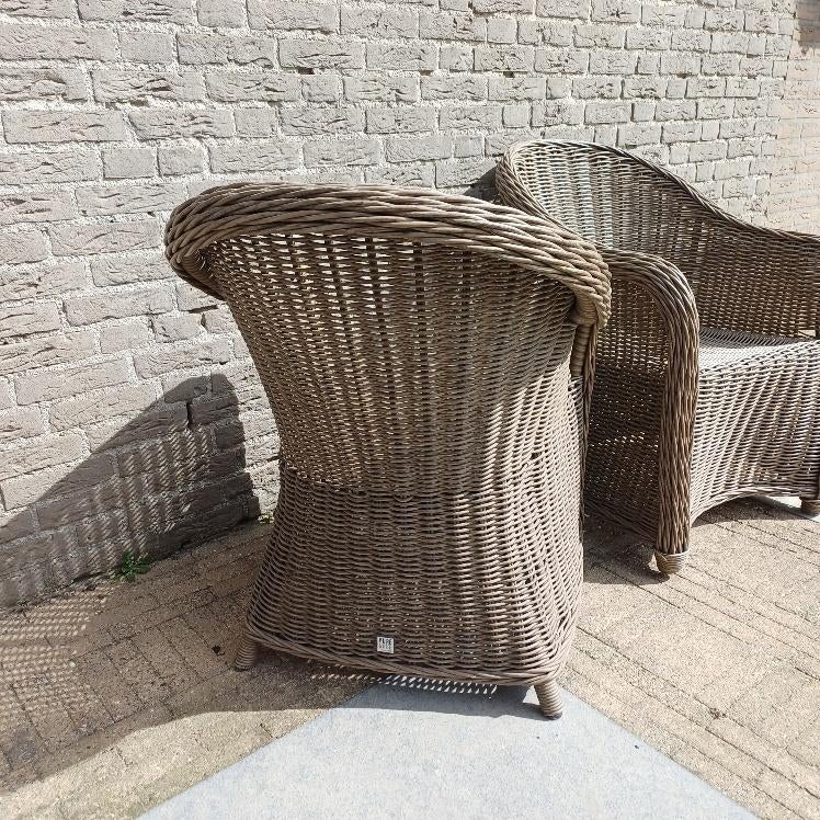 Tuin of balkon lounge fauteuils incl. nieuwe kussens, Ophalen, Nieuw, Wicker
