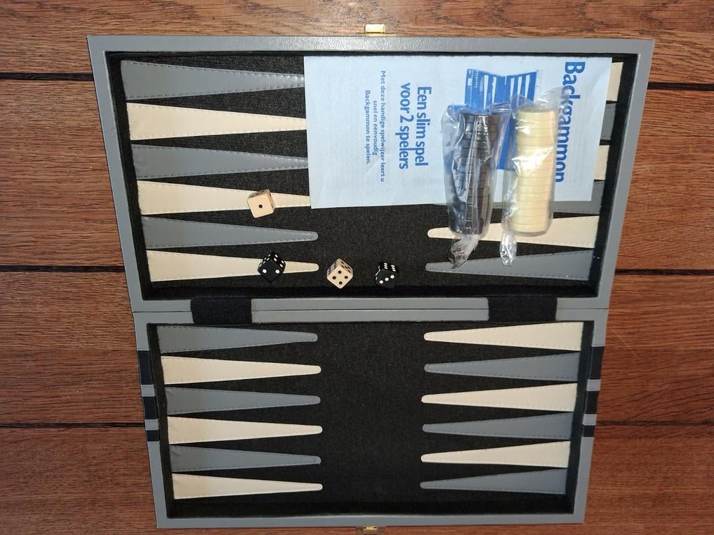 Backgammon spel tric trac koffer nieuw, Ophalen of Verzenden, Zo goed als nieuw