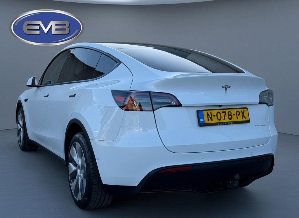 Tesla Model Y Long Range AWD 75 kWh, parelmoer wit, afneemba, Auto's, Tesla, Automaat, Gebruikt, Wit, Origineel Nederlands