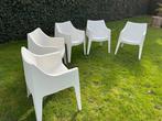 5 stuks kunststof tuinstoelen / stapelstoelen, Tuin en Terras, Ophalen, Gebruikt, Kunststof, Stapelbaar