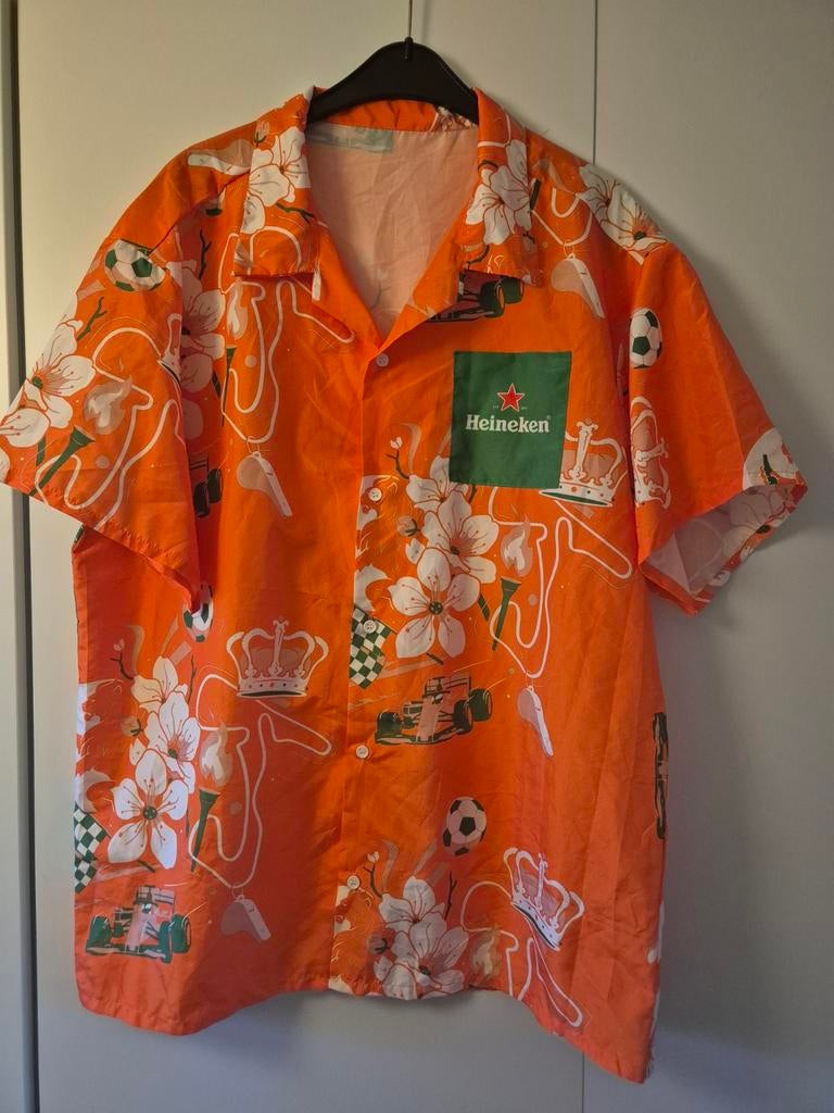 Oranje Holland Heineken overhemd - maat L /XL, Ophalen of Verzenden, Zo goed als nieuw, Kleding, Heineken