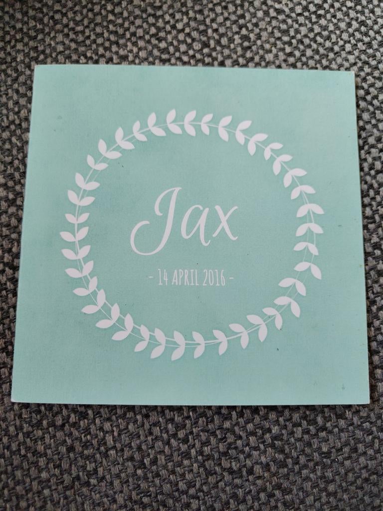 Jax, Ophalen of Verzenden, 2000 tot heden, Geboortekaartje